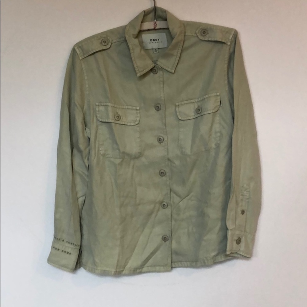 Super light soft obey army/military shirt jacket